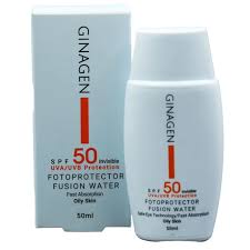 ژیناژن کرم ضد آفتاب بی رنگ پوست چرب فیوژن واتر SPF50