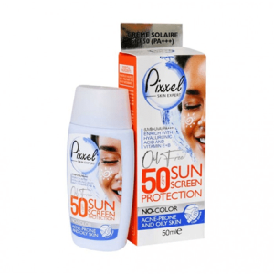 پیکسل ضد آفتاب بی‌رنگ پوست چرب و جوش‌دار +SPF50