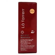 لافارر کرم ضد آفتاب و ضد لک رنگی چرب و مستعد آکنه بژ روشن SPF40